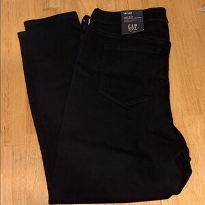 NWT GAP Classic Black Denim High Rise Universal Legging 18/34R
